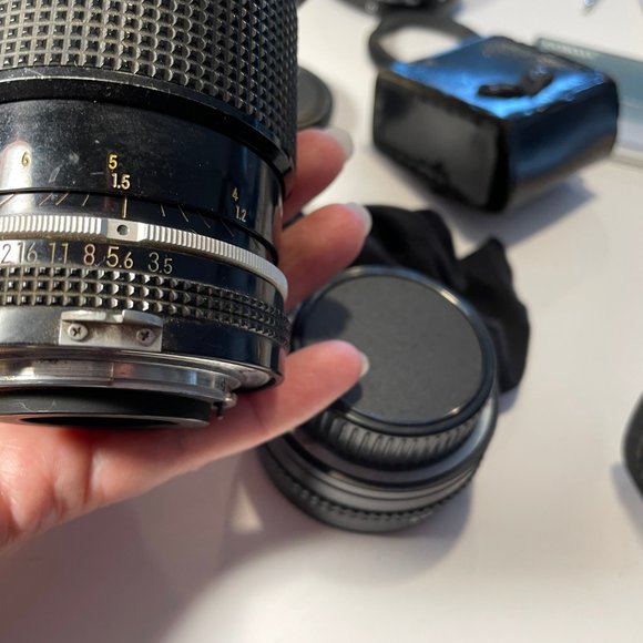 NIKON FM Vintage Black Body camera w 2 LENSES & many accessories - Picture 13 of 16